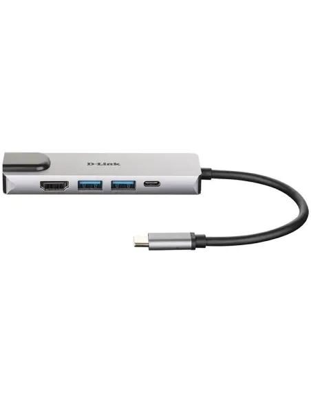 D-Link DUB-M520 Hub USB-C a USB-A/USB-C/HDMI/RJ-45 5 Puertos Gris