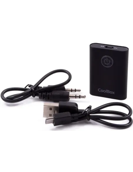 Coolbox COO-BTALINK Transmisor Inalámbrico Bluetooth 5.0 Negro