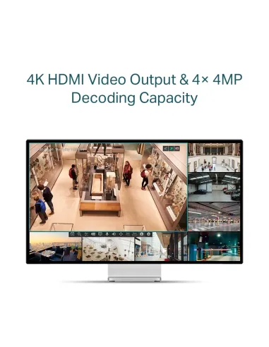 TP-Link VIGI NVR1008H-8MP Grabador de Video en Red (NVR) 8 canales Negro