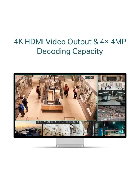 TP-Link VIGI NVR1008H-8MP Grabador de Video en Red (NVR) 8 canales Negro