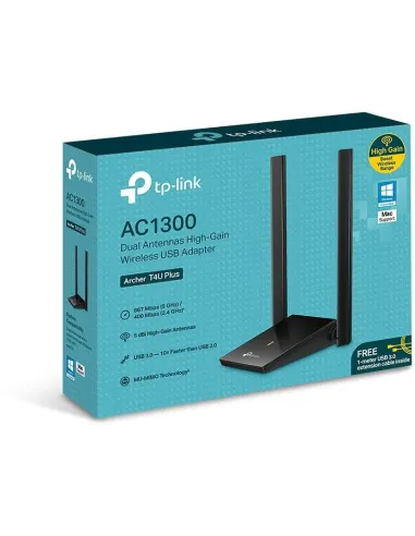TP-Link Archer T4U Plus Adaptador Inalámbrico USB AC1300 Wifi 5 Doble Banda Negro
