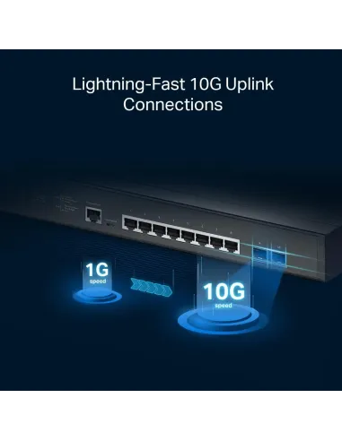 TP-Link TL-SG3210XHP-M2 Switch Gestionado JetStream L2/L3 8 Puertos Ethernet 2.5G PoE+ 2 SFP+
