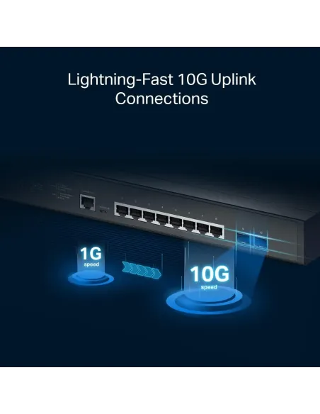 TP-Link TL-SG3210XHP-M2 Switch Gestionado JetStream L2/L3 8 Puertos Ethernet 2.5G PoE+ 2 SFP+