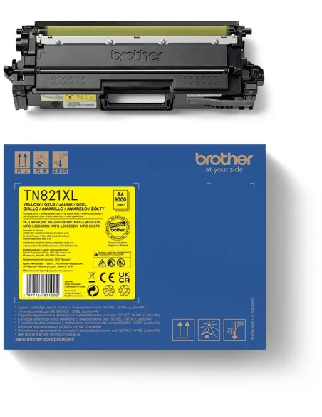 Brother TN821XLY Cartucho Tóner Amarillo