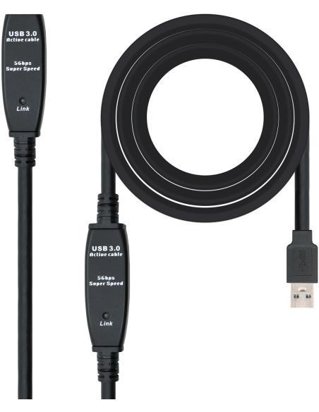Nanocable 10.01.0312 Prolongador Amplificado USB 3.0 A/M-A/H 10m
