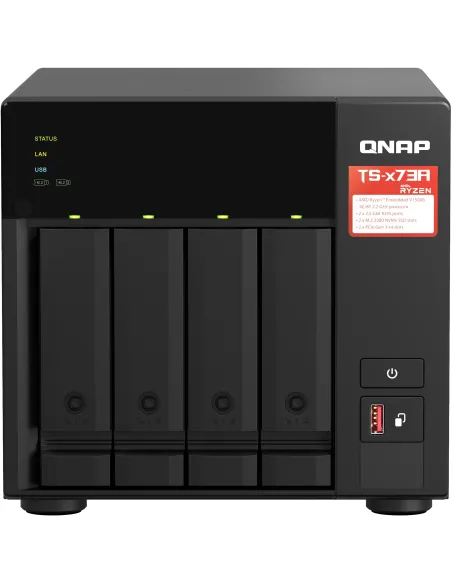QNAP TS-473A-SW5T NAS 4 Bahías + Switch QSW-1105-5T 5 Puertos RJ-45