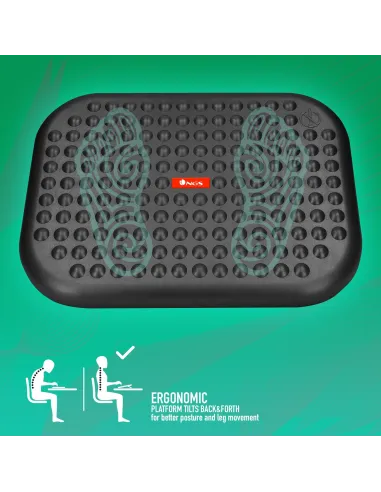 NGS Footnest Reposapiés Ergonómico Negro