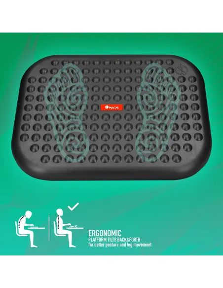 NGS Footnest Reposapiés Ergonómico Negro