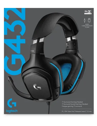 Logitech G432 Auriculares Gaming 7.1 Negro