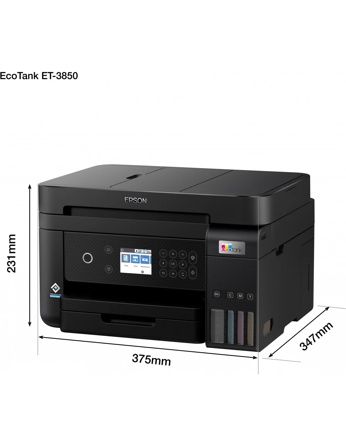 Epson EcoTank ET-3850 Impresora de Tinta Multifunción Color Wifi Negra