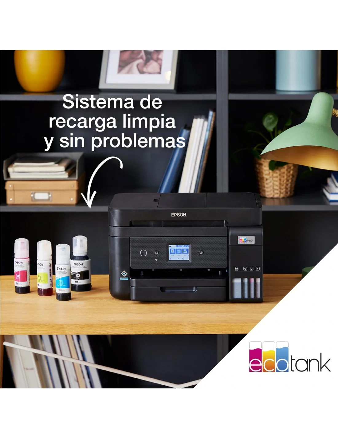 Epson EcoTank ET-3850 Impresora de Tinta Multifunción Color Wifi Negra