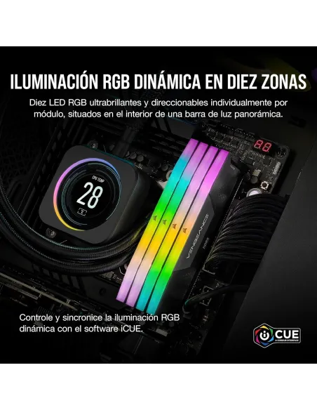 Corsair Vengeance RGB CMH64GX5M2B6000C30 DDR5 6000MHz 64GB (2x32GB) CL30 Negras