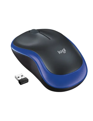 Logitech M185 Ratón Inalámbrico 1000DPI Azul