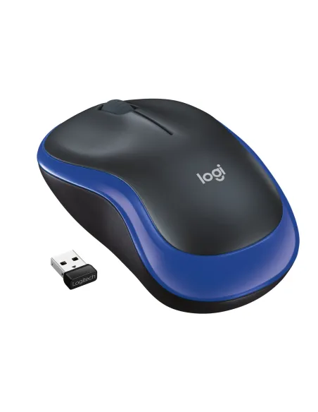 Logitech M185 Ratón Inalámbrico 1000DPI Azul