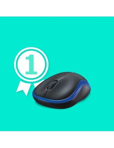 Logitech M185 Ratón Inalámbrico 1000DPI Azul