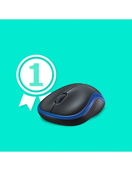Logitech M185 Ratón Inalámbrico 1000DPI Azul