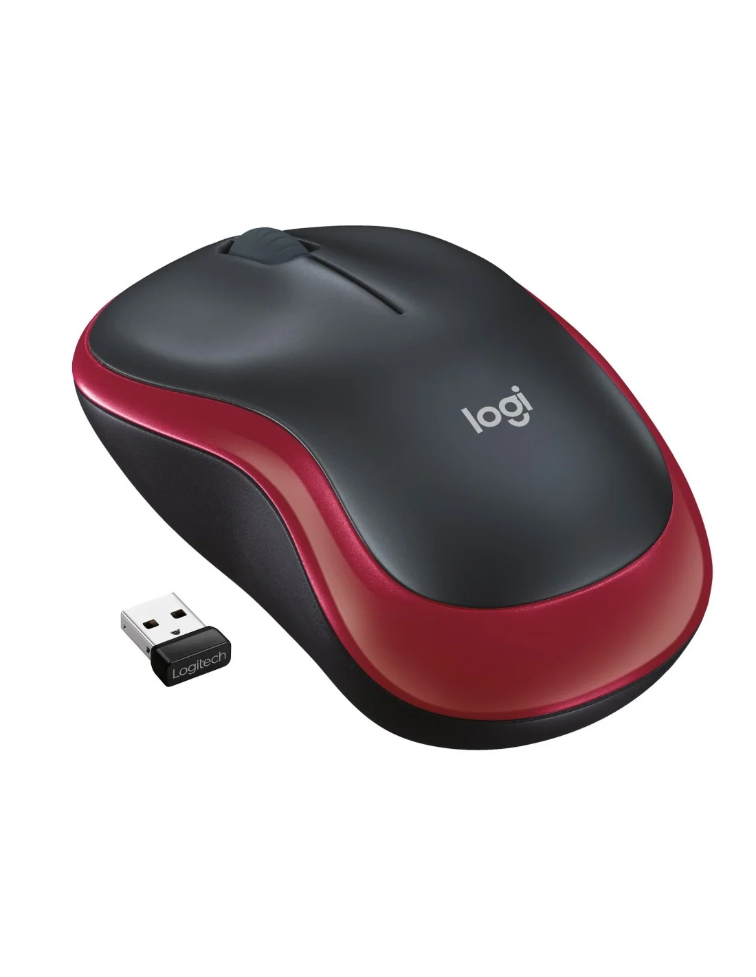 Logitech M185 Ratón Inalámbrico 1000DPI Rojo