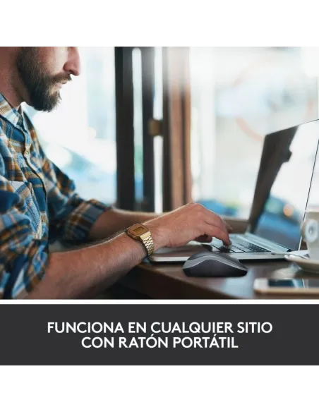 Logitech M185 Ratón Inalámbrico 1000DPI Rojo