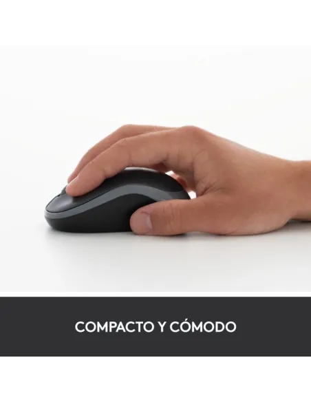 Logitech M185 Ratón Inalámbrico 1000DPI Rojo