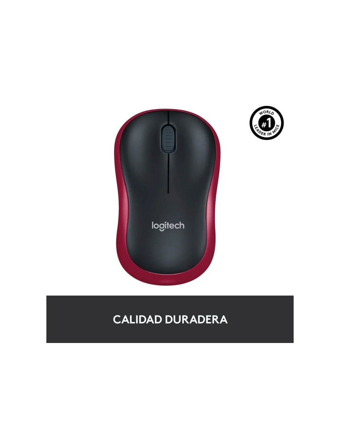 Logitech M185 Ratón Inalámbrico 1000DPI Rojo