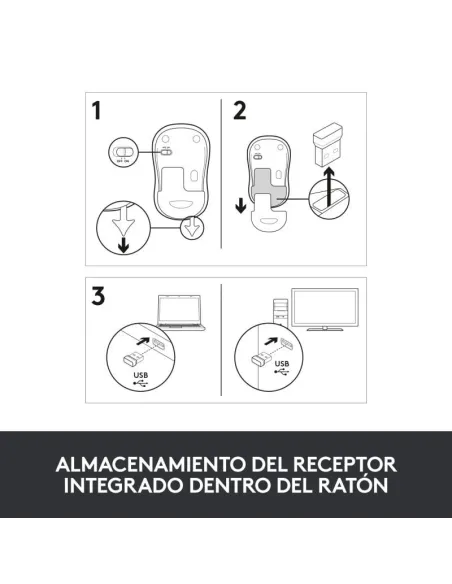 Logitech M185 Ratón Inalámbrico 1000DPI Rojo