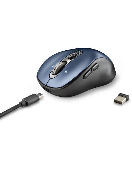 NGS INFINITY-RB Ratón Inalámbrico Recargable 3200DPI Azul