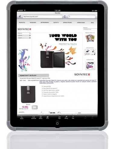 Soyntec PADMOTION 400 Funda Protectora Termoplástica para iPad 9.7" Gris Oscuro
