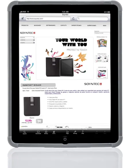 Soyntec PADMOTION 400 Funda Protectora Termoplástica para iPad 9.7" Gris Oscuro