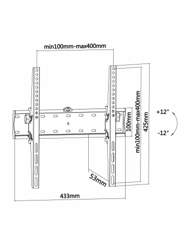 Aisens WT55T-015 Soporte de Pared para Monitor/TV 32"-55" Máx. 40KG