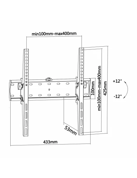 Aisens WT55T-015 Soporte de Pared para Monitor/TV 32"-55" Máx. 40KG