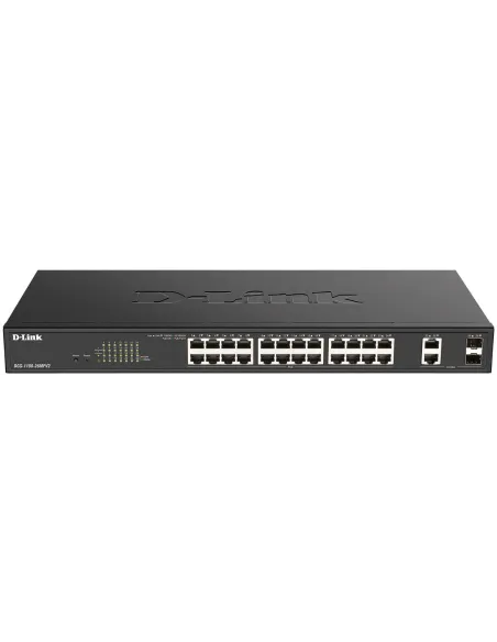 D-Link DGS-1100-26MPV2/E Switch Gestionado 24 Puertos Gigabit PoE + 2 SFP
