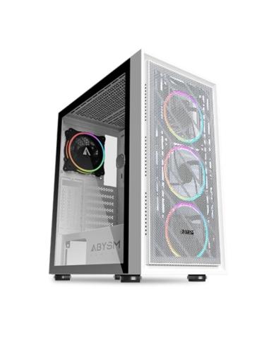Abysm Gaming Danube Kamp ARGB Torre Cristal Templado Blanca