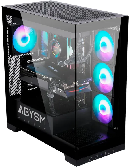 Abysm Gaming Danube Sava H500 Black Caja Cristal Templado USB 3.0 ARGB Negra