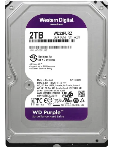 Western Digital Purple Surveillance 2TB 3.5" SATA 3