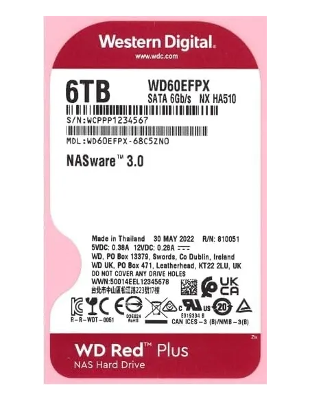 Western Digital Red Plus NAS 6TB 3.5" SATA3