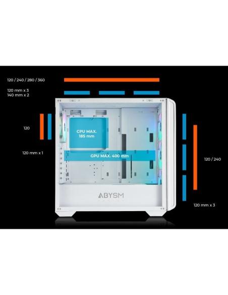 Abysm Gaming Danube Kamp BX300 Full Tower Cristal Templado USB-C Blanca