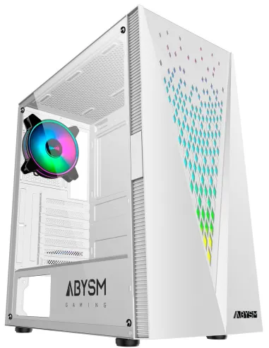 Abysm Gaming Danube Kolpa ARGB Torre Cristal Templado Blanco