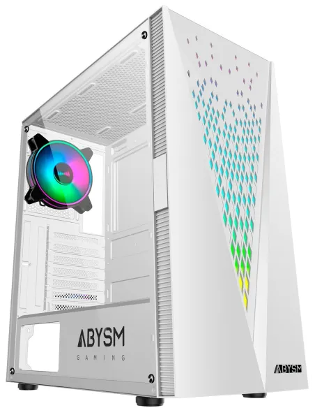 Abysm Gaming Danube Kolpa ARGB Torre Cristal Templado Blanco