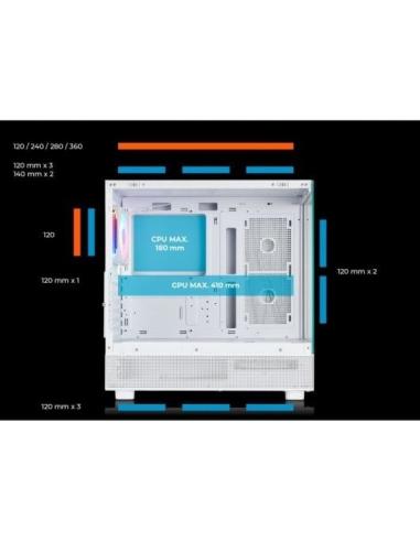 Abysm Gaming Danube Sava H400 Full Tower Doble Cristal Templado USB-C Blanca