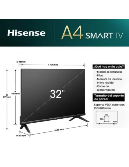 Hisense 32A4N 32" LED HD Smart TV