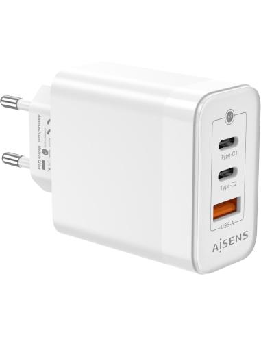 Aisens ASCH-65W3P007-W Cargador de Smartphone USB-A y USB-C 65 W Blanco