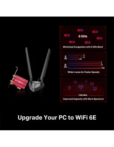 TP-Link Archer TXE75E Adaptador PCIe AXE5400 WiFi 6E Bluetooth 5.2