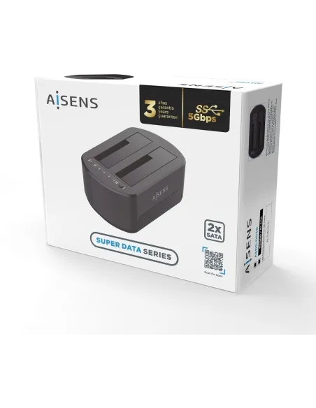 Aisens ASDS-D03B Adaptador para Discos Duros SSD 2.5"/3.5" Negra