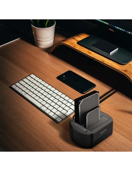 Aisens ASDS-D03B Adaptador para Discos Duros SSD 2.5"/3.5" Negra