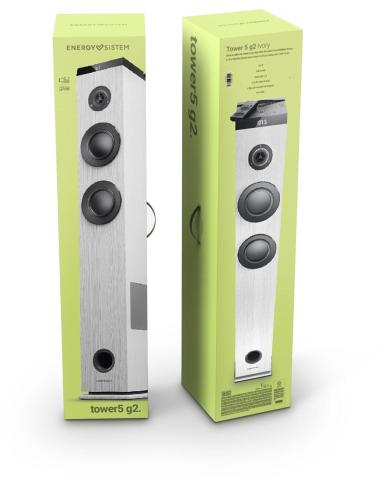 Energy Sistem Tower 5 G2 Ivory Plata