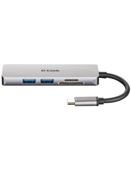 D-Link DUB-M530 Hub USB-C a USB-A/HDMI/microSD/SD 5 Puertos Gris