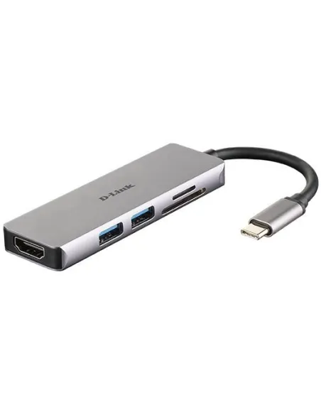 D-Link DUB-M530 Hub USB-C a USB-A/HDMI/microSD/SD 5 Puertos Gris