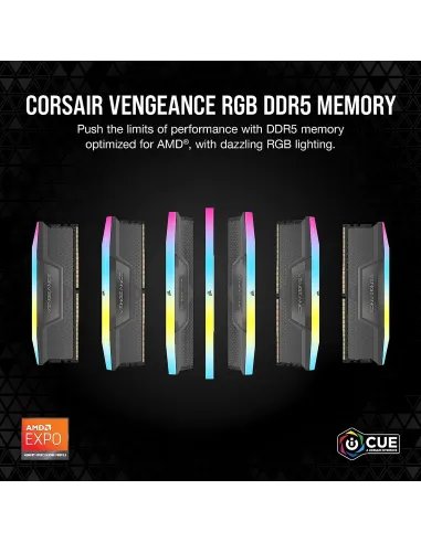 Corsair Vengeance RGB DDR5 5200MHz 32GB (2x16 GB) CL40 Gris