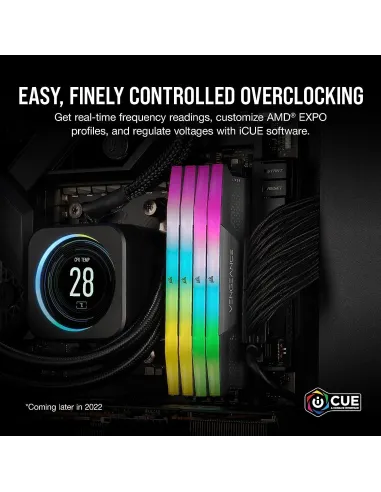 Corsair Vengeance RGB DDR5 5200MHz 32GB (2x16 GB) CL40 Gris