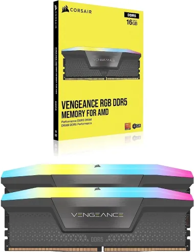 Corsair Vengeance RGB DDR5 5200MHz 32GB (2x16 GB) CL40 Gris